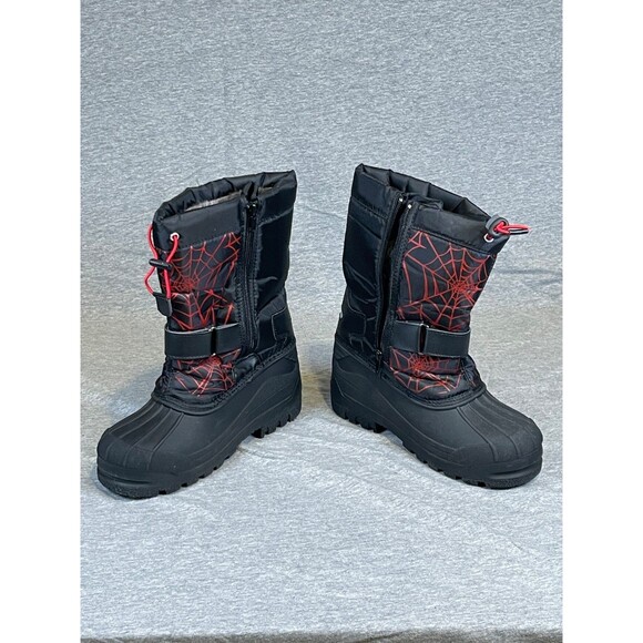 Dream Pairs Kid's Waterproof Winter Snow Boots With Spider Web Graphic Size 4 - Picture 9 of 9